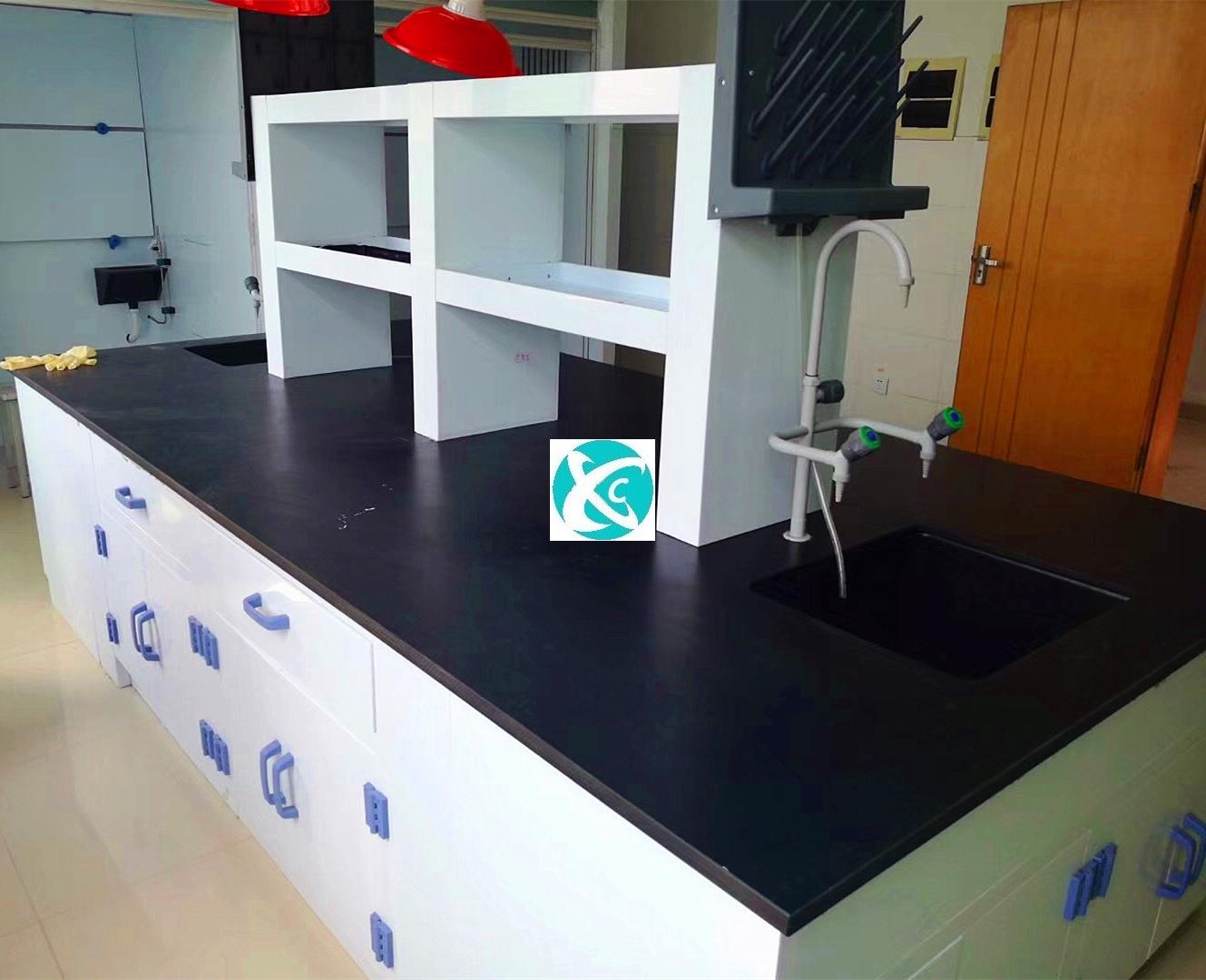 Polypropylene Lab Central Table PP Laboratory Island Bench