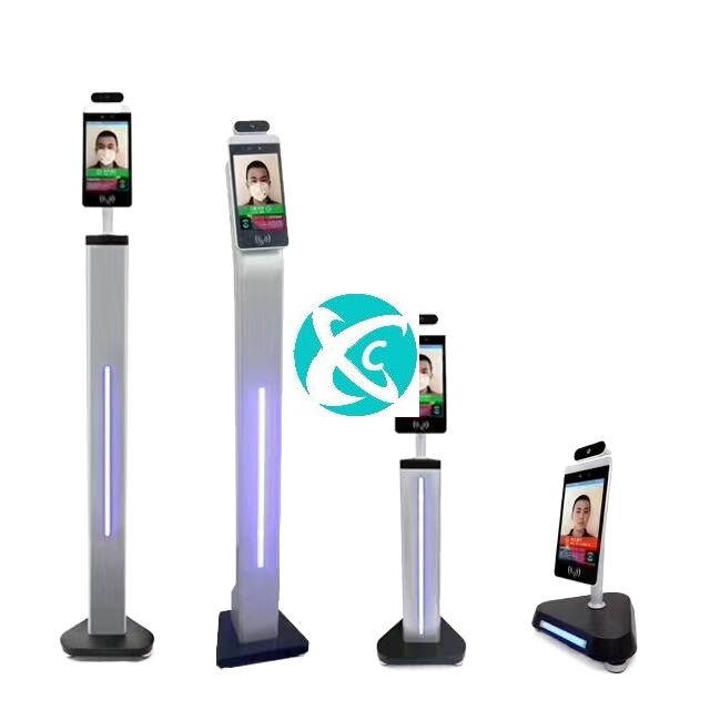 Face Recognition Temperature Detection Terminal Floor Stand Face ID Thermometer